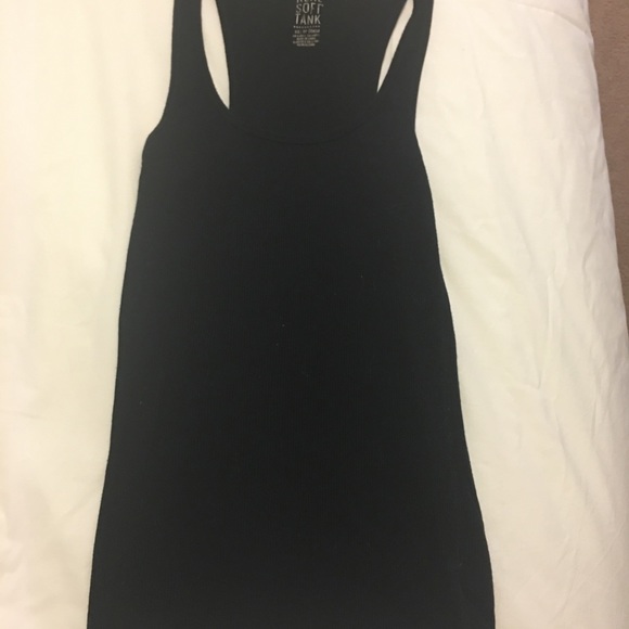 Aerie black ribbed, super soft black tank top. - Picture 5 of 7